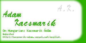 adam kacsmarik business card